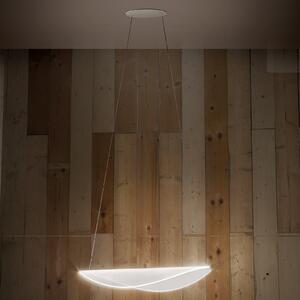 Stilnovo LED viseča svetilka Diphy, 76 cm, DALI-zatemnilna, zatemnjen, Bela, Dnevna soba / jedilnica, Kovina, Sodobni