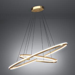 Stars of Light LED-visoka svetilka Bogado, zlata, 120 cm, CCT z možnostjo, zatemnjen, Zlata / medeninasta, Dnevna soba / jedilnica, Kovina, Sodobni