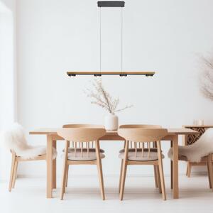 Buschwerk LED-visoka svetilka HerzBlut Beam, oljen hrast, CCT, z možnostjo zatemnitve, zatemnjen, Črna, Dnevna soba / jedilnica, Kovina, Sodobni