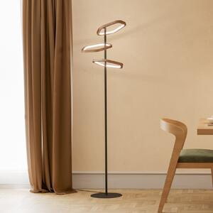 Stars of Light LED-stoječa svetilka Estrella, bronasta/črna, 160 cm, zatemnjen, Bronasta / starinska medenina, Dnevna soba / jedilnica, Kovina, Sodobni