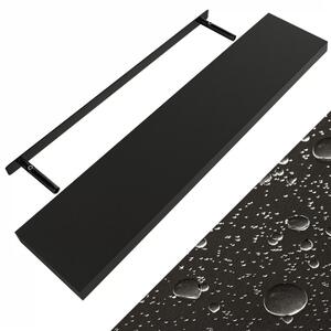 Stenska polica FIGO + konzola, 110cm, črna Casaria