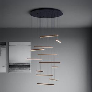 Stars of Light LED-visoka svetilka Lindoza, črna, 44 cm, 12-žarilna, zatemnjen, Črna, Dnevna soba / jedilnica, Kovina, Sodobni