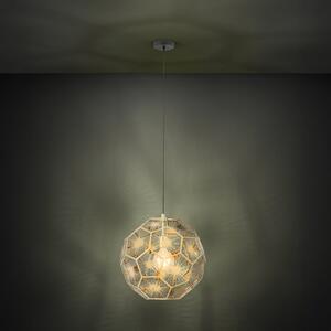 Stars of Light viseča svetilka Skoura, medenina, Ø 50 cm, kovina, zatemnjen, Zlata / medeninasta, Dnevna soba / jedilnica, Kovina, Sodobni