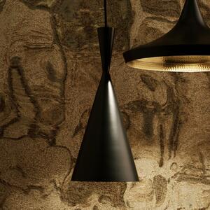 Tom Dixon Beat Tall LED viseča svetilka, črna, zatemnjen, Črna, Dnevna soba / jedilnica, Kovina, Dizajn