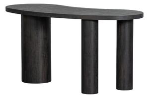 Temno rjava stranska mizica v borovem dekorju 70x150 cm Maan – WOOOD