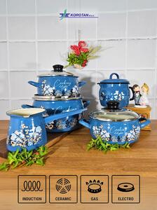 Komplet emajlirane posode Cooking delight 5-delni