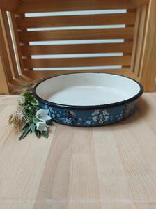 Emajliran okrogli pekač/tepsija premera 28cm