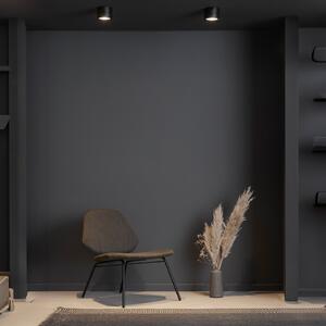 LOOM DESIGN Ray LED stropni reflektor Ø9,3cm 13W črn, zatemnjen, Črna, Dnevna soba / jedilnica, Kovina, Sodobni