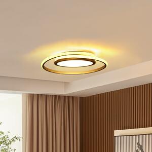 Lucande LED stropna svetilka Noud, 49 cm, srebrna, aluminij, z možnostjo, zatemnjen, Kovinska, spalnica, Kovina, Sodobni