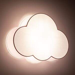 TK Lighting Stropna svetilka Cloud, roza, dolžina 63 cm, tekstil, oblak, E27, zatemnjen, Roza / rosé, Otroška soba, Tkanine / tekstil, Mladostno bivanje