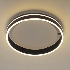 Q-Smart-Home Paul Neuhaus Q-VITO LED stropna svetilka 40cm antracit, zatemnjen, Črna, Dnevna soba / jedilnica, Kovina, Sodobni