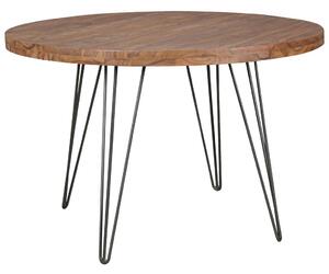 MID.YOU Jedilna Miza Bagli, Pravi Les, Ø 120cm