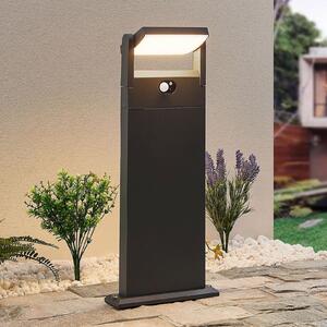 Lindby Novalie LED solarna luč za pot, Siva, Kovina, Sodobni, Solarne luči