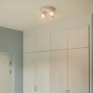 Nordlux Downlight Pitcher, GU10, trižarni, okrogel, kovinski, bel, zatemnjen, Bela, Dnevna soba / jedilnica, Kovina, Sodobni