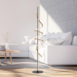 JUST LIGHT. GmbH Emanda LED talna svetilka, železo, črna medenina, zatemnjen, Črna, Dnevna soba / jedilnica, Kovina, Sodobni