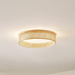 Lindby LED stropna svetilka Eilif, bambus, Ø 40 cm, Les, Dnevna soba / jedilnica, Bambus, Sodobni