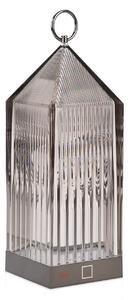 Kartell LED namizna svetilka za polnjenje Lantern, dim, reciklirana, IP54