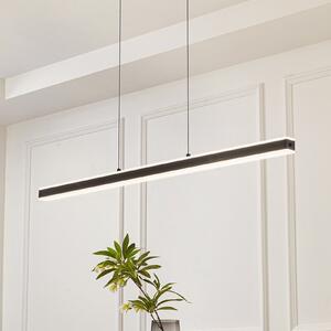 Lucande Pendolo LED viseče svetilo, črno, aluminij, 120 cm, zatemnjen, Črna, Dnevna soba / jedilnica, Aluminij, Sodobni