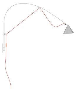 Midgard LED stensko svetilo AYNO L, sivo/oranžno, 2.700 K, 130 cm