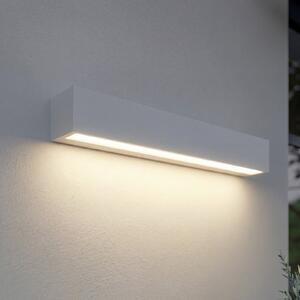Lucande LED zunanja stenska svetilka Lengo, 50 cm, bela, svetloba navzdol, 3000, Bela, Aluminij, Sodobni