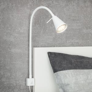 Briloner LED stenska svetilka Tuso, bela, montaža na steno, kovina, Bela, spalnica, Kovina, Sodobni