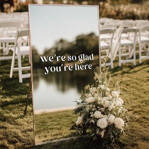 Nalepka za ogledalo S43 – We're so glad you're here