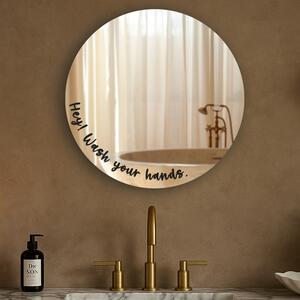 Nalepka za ogledalo S47 – Hey! Wash your hands. (round)