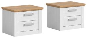 SET NOČNIH OMARIC, barve macesna, hrast artisan