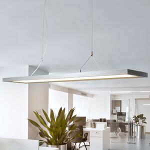 Arcchio LED viseča svetilka Dorean, srebrna, kovina, 120 cm, zatemnjen, Siva, Študija / pisarna, Kovina, Sodobni