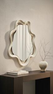 STENSKO OGLEDALO, 80/80/3 cm steklo, leseni material