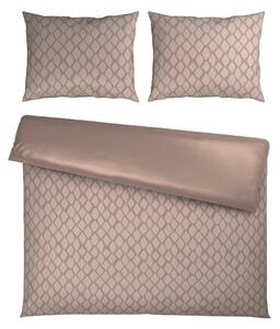 OBOJESTRANSKA POSTELJNINA STRIPES DK 200/200 cm saten bež