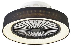 Stropni ventilator črn 47 cm vklj. LED zatemnitev z daljinskim upravljalnikom - Emily