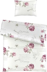 Modern Living Posteljnina Diary Rose, Bela, Roza, Ca. 50/70, 140/200 Cm