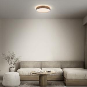 OSRAM LED-stropna svetilka ORBIS MARIANO, les/bela, Ø 41 cm, z možnostjo, zatemnjen, Les, Dnevna soba / jedilnica, Kovina, Sodobni