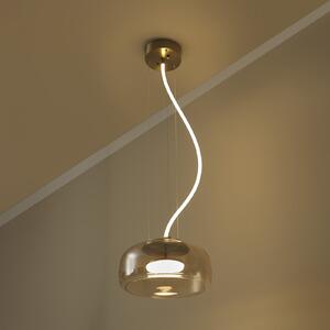OSRAM LED-visoka svetilka DECOR GLOW, jantarno-zlata, Ø 38 cm, svetloba, Zlata / medeninasta, Dnevna soba / jedilnica, Steklo, Sodobni