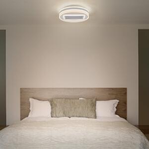 OSRAM LED stropni ventilator GRILL, premer 50 cm, bel, z daljinskim, zatemnjen, Bela, Dnevna soba / jedilnica, Kovina, Sodobni