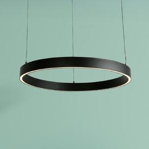 Searchlight LED-visoka svetilka Layla, črna, Ø 64 cm CCT, nastavljiva višina, zatemnjen, Črna, Dnevna soba / jedilnica, Kovina, Sodobni
