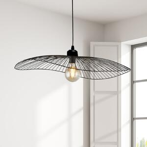 Searchlight Visoka svetilka Wave, črna, Ø 71 cm, kovina, zatemnjen, Črna, Dnevna soba / jedilnica, Kovina