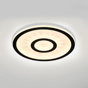 Searchlight LED-stropna svetilka Roundel, bela/črna, Ø 35 cm, železo/akril, zatemnjen, Bela, Dnevna soba / jedilnica, Kovina, Sodobni