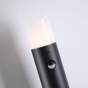 Searchlight Svetilka za pot Cannes, višina 80 cm, črna, kovinska, s senzorjem, Črna, Aluminij, Sodobni