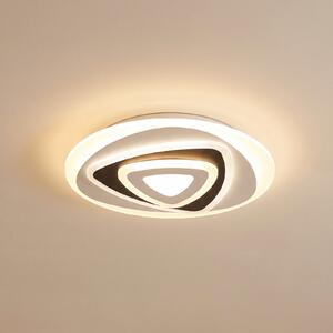 Lindby LED stropna svetilka Rebeka, Ø 50 cm, CCT, daljinski upravljalnik, zatemnjen, Črna, Dnevna soba / jedilnica, Plastika, Sodobni
