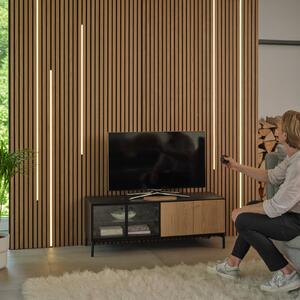 OSRAM LED-trak FLEX ACOUSTIC, podaljšek, 260 cm, 13 mm, zatemnjen, Črna, Dnevna soba / jedilnica, Plastika, Sodobni