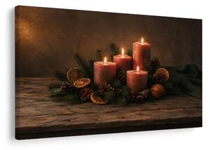 Slika adventne sveče z igličjem