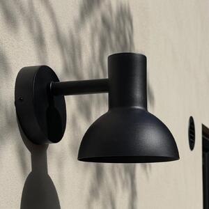 Markslöjd LED zunanja stenska svetilka Nubi, črna, IP44, z možnostjo zatemnitve, jeklo, zatemnjen, Črna, Nerjaveče jeklo, Skandinavski