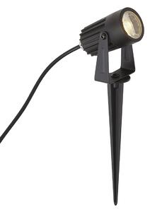 Sodobni 12V reflektor črn vklj. LED IP67 - Voltaire Pico