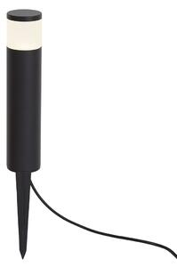 Moderna zunanja svetilka za steber 12V črna vklj. LED IP65 - Voltaire Palo