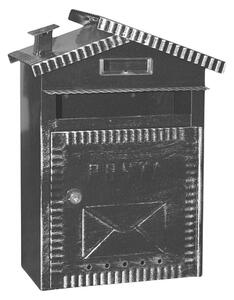 Stenski poštni nabiralnik Deco (Do x Š x V: 265 x 140 x 355 mm, Črna, Nerjavno jeklo)
