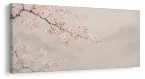 Slika cvetoča sakura v pastelnih tonih