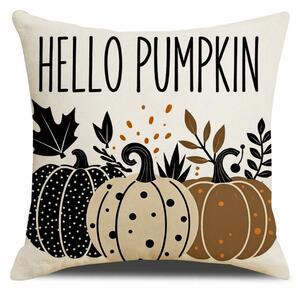 Prevleka za blazino HELLO PUMPKIN 45x45 cm, bež