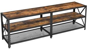 TV stojalo, TV omarica s policami 140 x 39 x 52 cm rustikalno rjava | VASAGLE